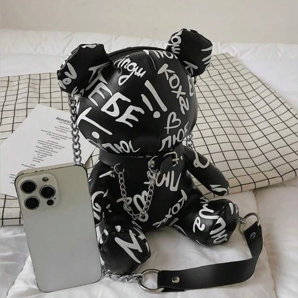 GRAFFITI TEDDY BEAR CROSSBODY - Picture 8 of 8